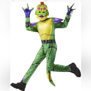 FNAF Security Breach Glamrock Montgomery Gator Kid's Halloween Costume S Cosplay